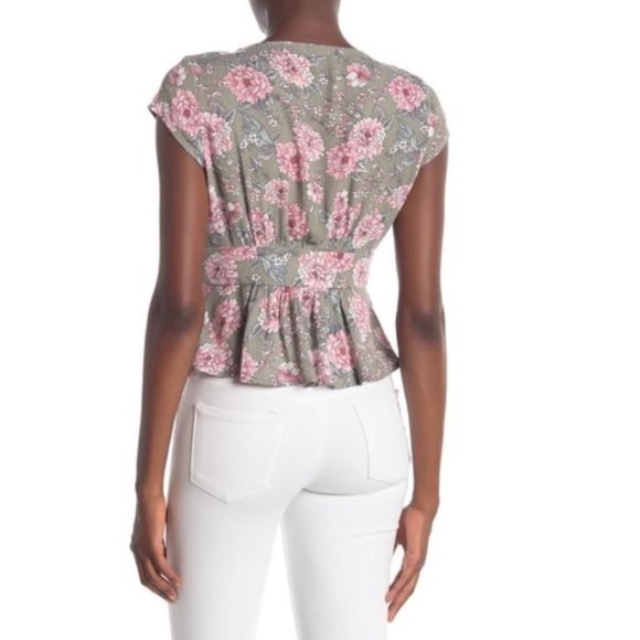 CHANCE V-Neck Floral Print Blouse - Picture 2 of 7